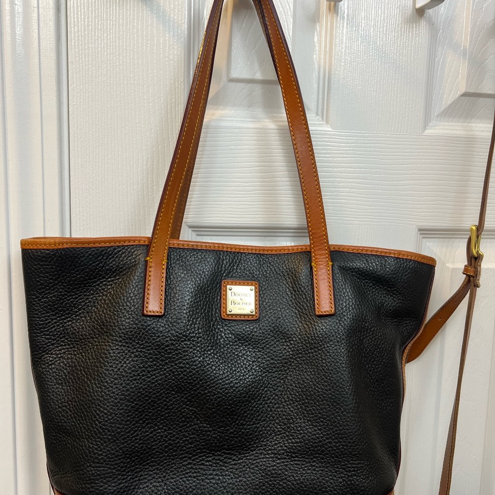 Dooney & Bourke Black and Tan Tote Bag